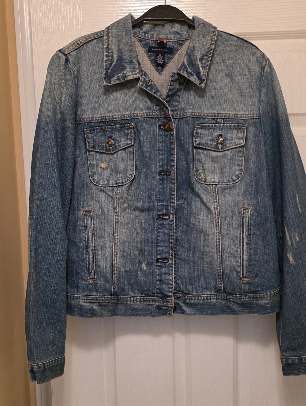 ClassicTommy Hilfiger Blue Denim Jacket - Casual Women's Jean Jacket